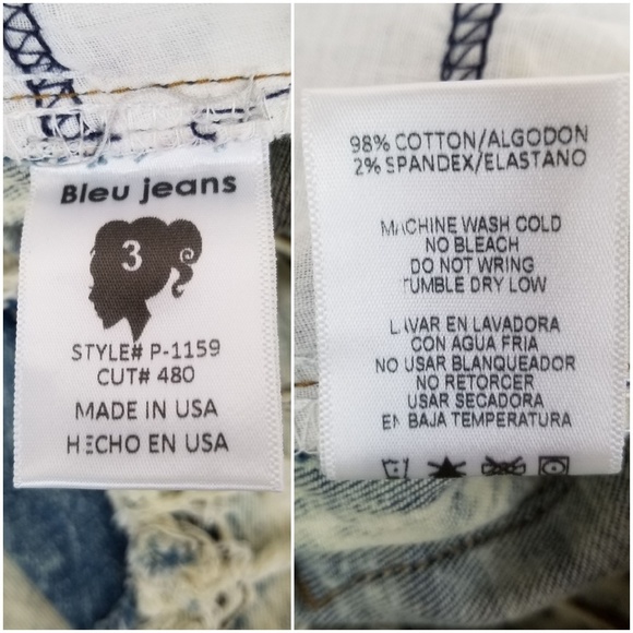 NWT Bleu Women's 3 Mineral Wash Destroyed BF Jeans - Picture 8 of 8